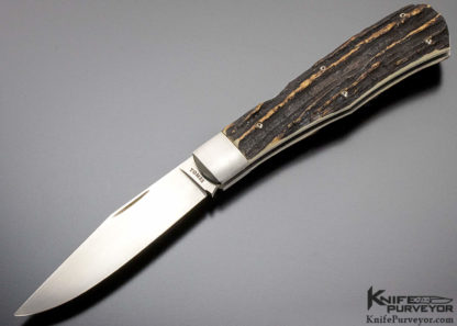 PJ Tomes Custom Knife Single Blade Trapper Jigged Bone Slipjoint - Image 8