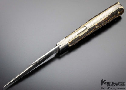 PJ Tomes Custom Knife Single Blade Trapper Jigged Bone Slipjoint - Image 11
