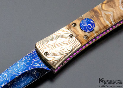 Rainy Vallotton Custom Knife Mokume and Mammoth Molar Auto