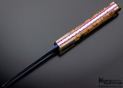 Rainy Vallotton Custom Knife Mokume and Mammoth Molar Auto - Image 5