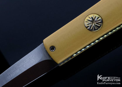 Rainy Vallotton Custom Knife Micarta Automatic Small Linerlock - Image 2