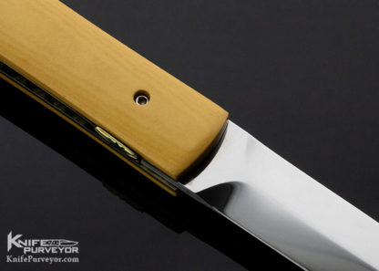Rainy Vallotton Custom Knife Micarta Automatic Fantail Large Linerlock - Image 5