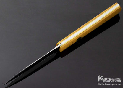 Rainy Vallotton Custom Knife Micarta Automatic Fantail Large Linerlock - Image 7