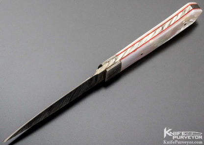 Ralph Smith Custom Knife Mother of Pearl & Damascus Gentleman's Fixed Blade - Image 5