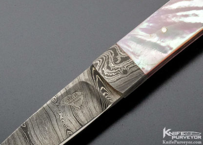 Ralph Smith Custom Knife Mother of Pearl & Damascus Gentleman's Fixed Blade - Image 2