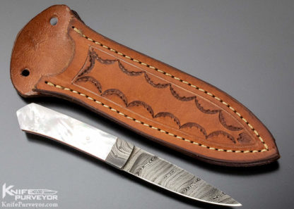 Ralph Smith Custom Knife Mother of Pearl & Damascus Gentleman's Fixed Blade - Image 3