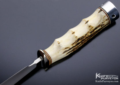 Randall Made Custom Knife  Model 22 Durilum Finger Groove Stag with Sheath - Image 7