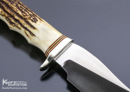 Randall Made Custom Knife  Model 22 Durilum Finger Groove Stag with Sheath - Image 5