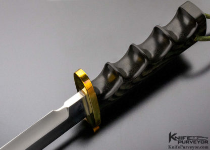 Randall Custom Knife Model 14 "Attack" Bowie Black Micarta And Brass