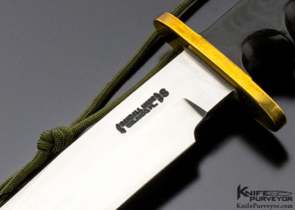 Randall Custom Knife Model 14 "Attack" Bowie Black Micarta And Brass - Image 2