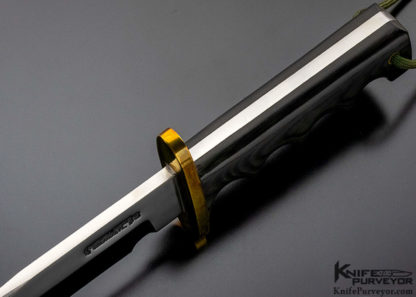 Randall Custom Knife Model 14 "Attack" Bowie Black Micarta And Brass - Image 6