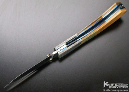 Randy Capdepon Custom Knife Mammoth & Damascus Linerlock - Image 5