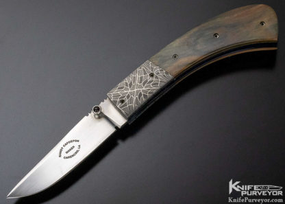 Randy Capdepon Custom Knife Mammoth & Damascus Linerlock - Image 3