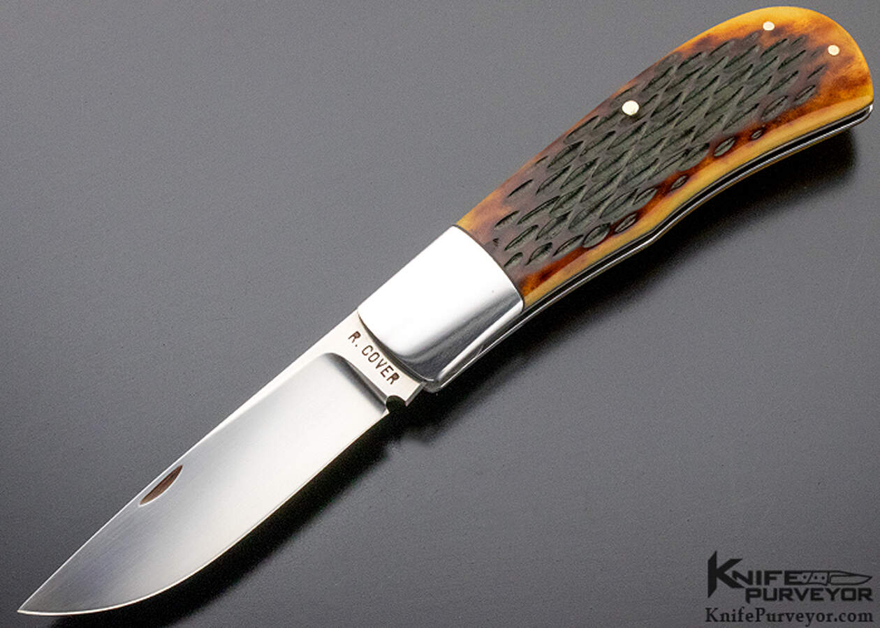 Ray Cover Custom Knife Jigged Bone Trapper Slip Joint Knife Purveyor