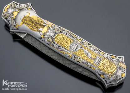 Joe Kious  Custom Knife Engraved "Wall Street"Auto