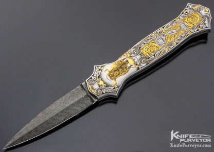 Joe Kious  Custom Knife Engraved "Wall Street"Auto - Image 2