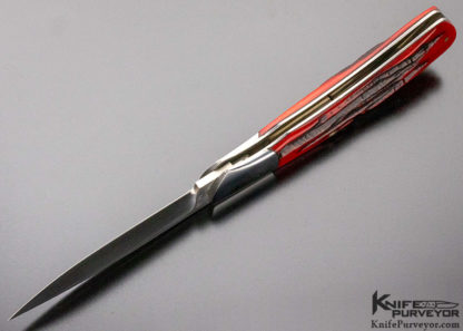 Ray Cover Custom Knife Red Dyed Jigged Bone Lockback - Image 2