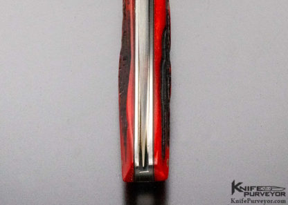Ray Cover Custom Knife Red Dyed Jigged Bone Lockback - Image 8