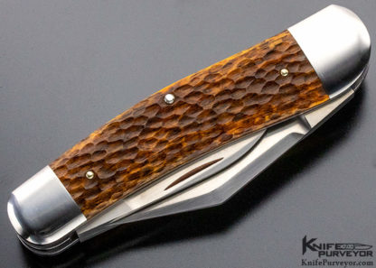 Reese Bose Custom Knife 3 Blade Jigged Bone Sowbelly Slip Joint - Image 6