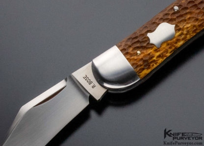Reese Bose Custom Knife 3 Blade Jigged Bone Sowbelly Slip Joint - Image 4
