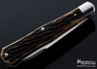 Reese Bose Custom Knife #8 Coffin Jack 2 Blade Remington Jigged Bone Slipjoint - Image 4