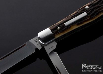 Reese Bose Custom Knife #8 Coffin Jack 2 Blade Remington Jigged Bone Slipjoint - Image 2