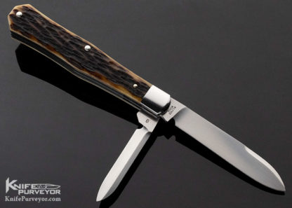 Reese Bose Custom Knife #8 Coffin Jack 2 Blade Remington Jigged Bone Slipjoint - Image 7