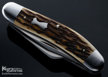 Reese Bose Custom Knife 3 Blade Jigged Bone Sowbelly Slip Joint - Image 2