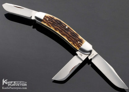Reese Bose Custom Knife 3 Blade Jigged Bone Sowbelly Slip Joint - Image 4