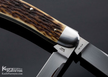 Reese Bose Custom Knife 3 Blade Jigged Bone Sowbelly Slip Joint - Image 7