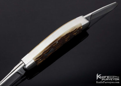 Reese Bose Custom Knife 3 Blade Jigged Bone Sowbelly Slip Joint - Image 6