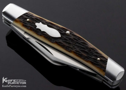 Reese Bose Custom Knife 3 Blade Stockman Remington Jigged Bone Slip Joint - Image 2