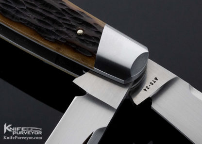 Reese Bose Custom Knife 3 Blade Stockman Remington Jigged Bone Slip Joint