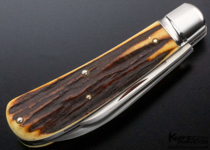 Reese Bose Custom Knife 2 Blade Stag Swayback Jack Knife