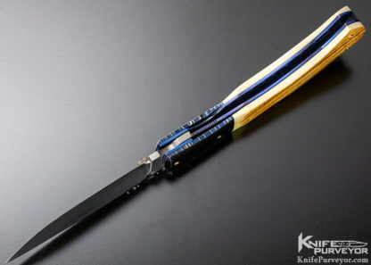 Robert Capdepon Custom Knife Mammoth & Damascus Linerlock - Image 8