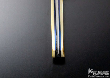 Robert Capdepon Custom Knife Mammoth & Damascus Linerlock - Image 3