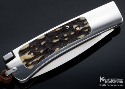 Ron Lake Custom Knife Premium Stag Interframe Tail Lock - Image 4