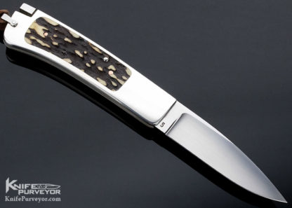Ron Lake Custom Knife Premium Stag Interframe Tail Lock - Image 5