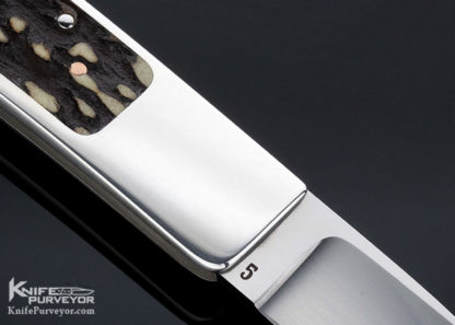 Ron Lake Custom Knife Premium Stag Interframe Tail Lock - Image 6