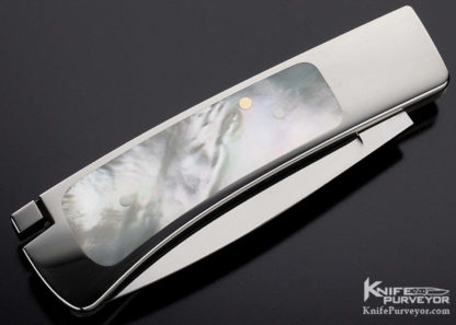 Ron Lake Custom Knife Mother of Pearl Interframe Tail Lock - Image 3
