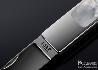 Ron Lake Custom Knife Mother of Pearl Interframe Tail Lock - Image 2