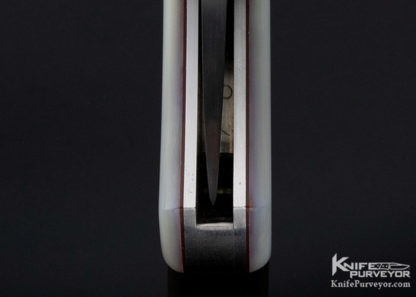 Ron Richard Custom Knife Mother of Pearl Button Lock Folder - Image 2