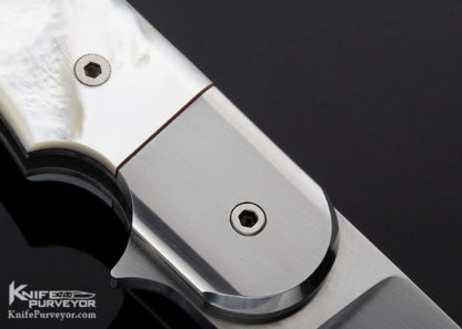 Ron Richard Custom Knife Mother of Pearl Button Lock Folder - Image 6