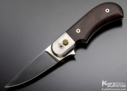 Ron Richard Custom Knife #1 Rosewood Deadbolt Button Lock 9792