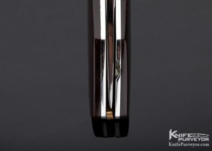 Barry Wood Custom Knife MK-1 Rotating Cordovan Micarta Scales Original instructions & Shipping Tube - Image 10