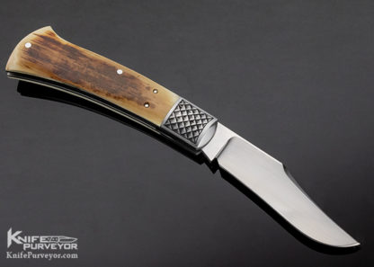 Bill Ruple Custom Knife Sole Authorship Engraved Mammoth Axe Handle Slip Joint Folder - Image 6