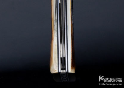 Bill Ruple Custom Knife Sole Authorship Engraved Mammoth Axe Handle Slip Joint Folder - Image 9