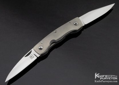 Bob Lum Custom Knife 2 Bladed Linerlock