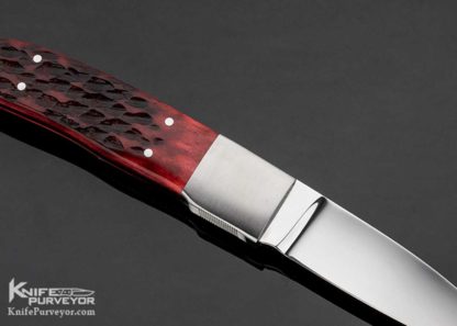 Bob Loveless Custom Knife Red Jigged Bone Stiff Horn - Image 3