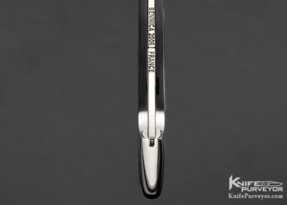 Charly Bennica Custom Knife Mother of Pearl Bennica Lock Folder Engraved by Aldo Rizzini - Image 9